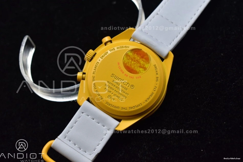 Attractive Quartz Moonwatch Nylon Bioceramic Omega to Swatch the 1185 on Mission Sun Strap x 0928
